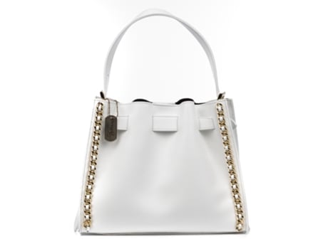 Saco De Ombro De Mulher Firenze Artegiani Barano Genuíno Dollaro Pele Branco (27)