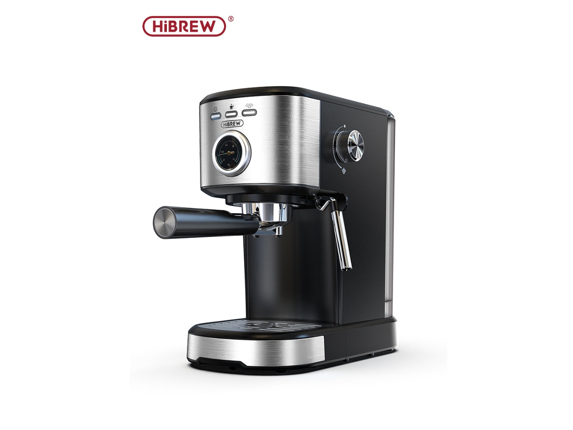 Máquina Café Semi Automática Hibrew H5a 15 Bar Pressão 1.2l Depósito Água Espuma Leite Para Cappuccino Latte Café Espresso Em Casa