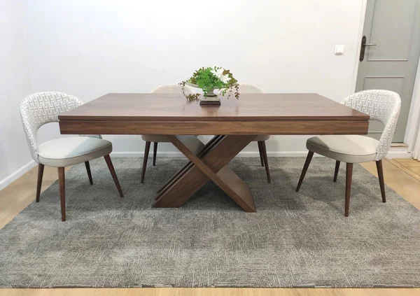 Mesa de Refeição CRISPALMOVEL Tyra (Castanho - Madeira - 180 x 100 x 60cm)
