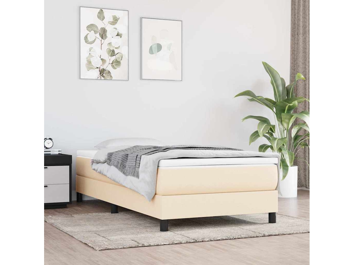 Vidaxl Colchão De Molas Ensacadas Firmeza Média 80x200x20 Cm Tecido Cor Creme