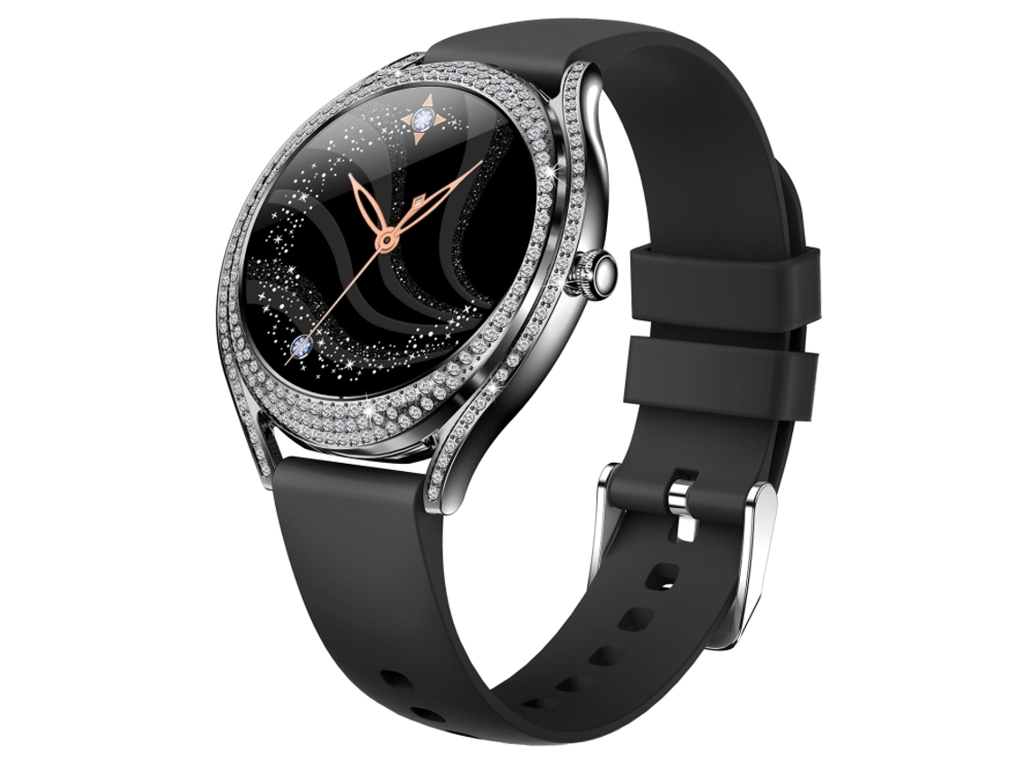 (pulseira De Silicone Preta) O Smartwatch Suporta Monitoramento De Frequência Cardíaca.