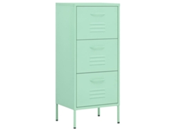 Armário Arrumação Aço 42,5x35x101,5 cm Verde Hortelã MAISON EXCLUSIVE