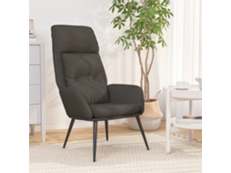 Vidaxl Cadeira De Descanso Camurça Artificial Cinzento-escuro
