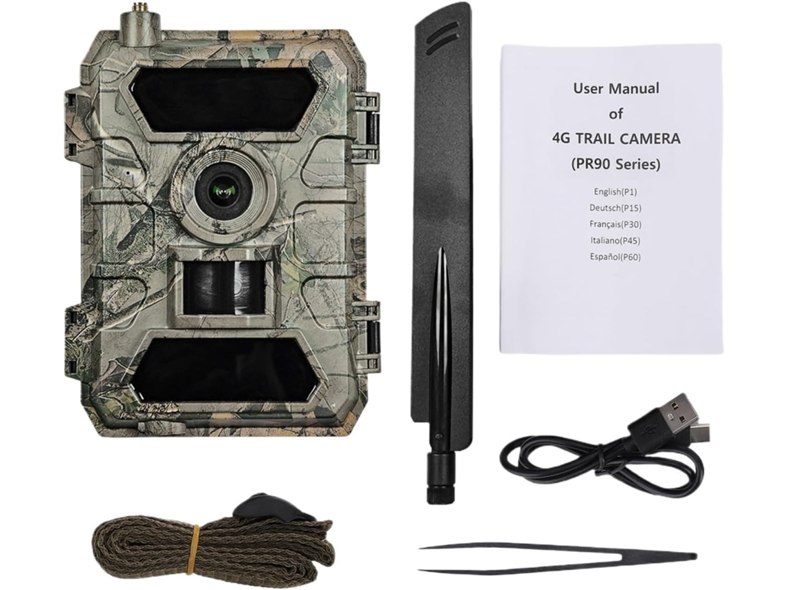 Caméra Faune Sauvage 4g 8k 60mp IP66 étanche à la pluie, vision nocturne SFUSHOS