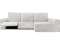 Capa de Chaise Longue Relax Direita EYSA Premium Jaz Tecido Multielástico (360 x 180 x 120 cm - Poliéster e Algodão - Crudo)