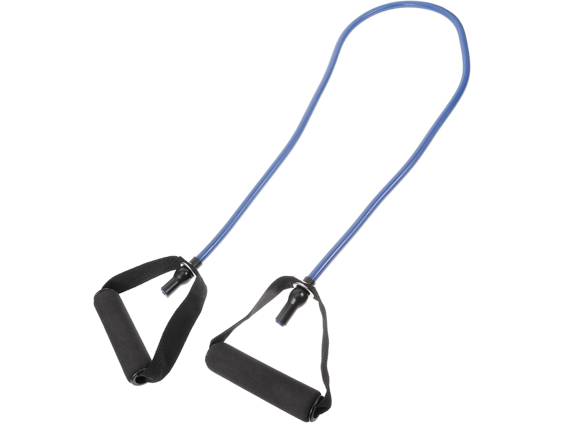 Fita De Resistência Azul Para Exercícios Com Alça Ergonômica, Corda Elástica Puxar E Descer, Ideal Uso Em