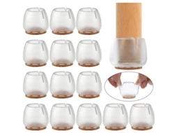 Conjunto de 16 protetores de pés de móveis em silicone, de 12 mm a 16 mm, para cadeiras e mesas.