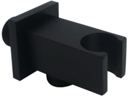 Conector De Cotovelo Quadrado Preto Para Saída Chuveiro, Suporte De Latão Para Chuveiro Mão Montado Na Parede Com Rosca
