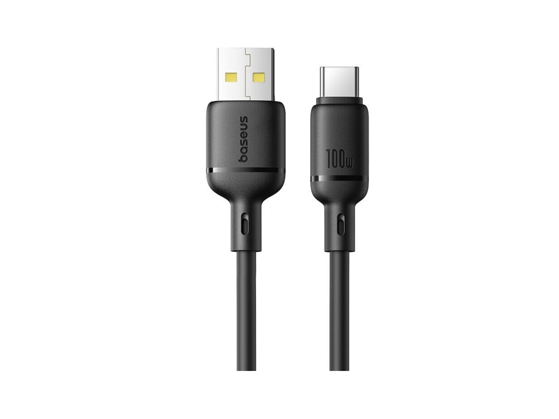 Cabo De Dados Baseus Usb-a Para Usb-c 3a 100w 2m Preto