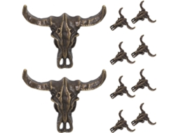 Puxadores Holibanna Puxador De Armário Com Cabeça Vaca, Puxador Rústico Para Porta De Armário Guarda Roupa Com Furo