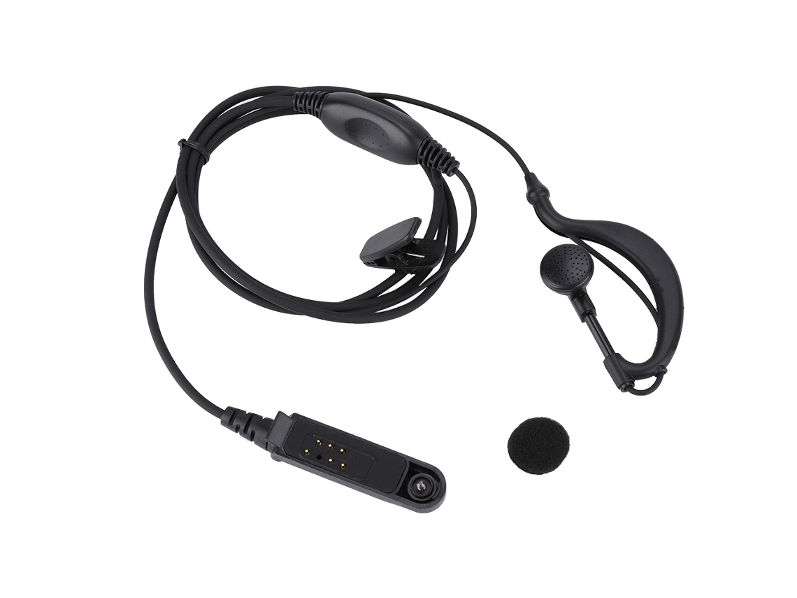 Fone De Ouvido Para Rádio Walkie Talkie Com Microfone E Clip