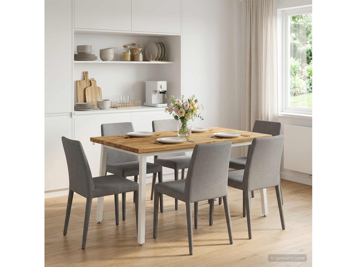 Vidaxl 140 X 80 X 75 Cm Madeira Sólida De Acácia Branco Retangular
