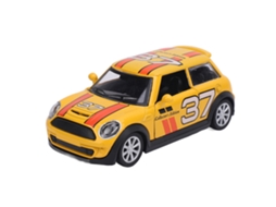 Mali modelo de Carro de Corrida em Liga 1:32 Brinquedo Educativo Infantil Amarelo para Coleção e Exposição