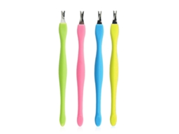 4 Ferramentas de Remoção de Cutículas em Cores Amarelo Rosa Verde e Azul AURUM