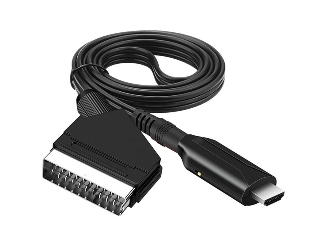 Cabo Scart para HDMI AQUAFORGE, adaptador multifuncional de áudio e vídeo 1080p/720p