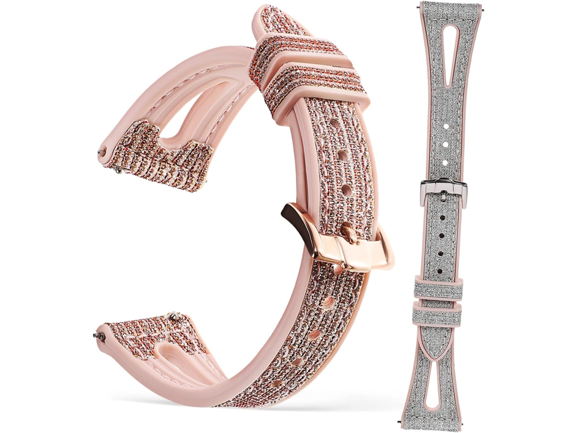 2 pulseiras de relógio com glitter, design de gota d'água, ajustáveis e