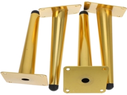 Conjunto De 4 Pés Angulares Cônicos Metal Reforçado Para Cadeiras E Mesas, Com Suporte Aprimorado E Fácil Instalação