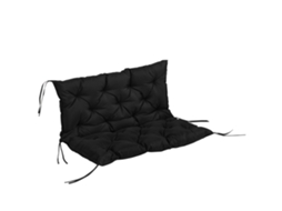 Almofada de Banco Algodão e Poliéster Cor Preto 100x98x8cm Outsunny