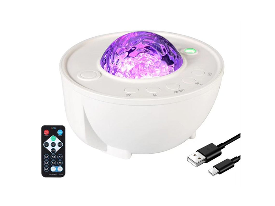 Projetor De Palco Com Luz Ambiente Colorida Gypsophila, Controle De Voz Usb Bluetooth E Som Integrado, Simulando A Aurora Boreal E O Céu Estrelado