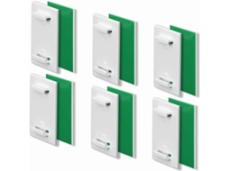Conjunto Com 6 Ganchos Autoadesivos Verdes Para Cortinas, Com Placas Para Pendurar Cortinas Plissadas, Sem Necessidade De Pregos