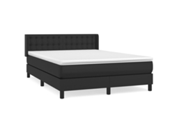Box Spring Bed, Box Spring Beds Vidaxl Preto Couro Artificial (140 X 200 Cm)