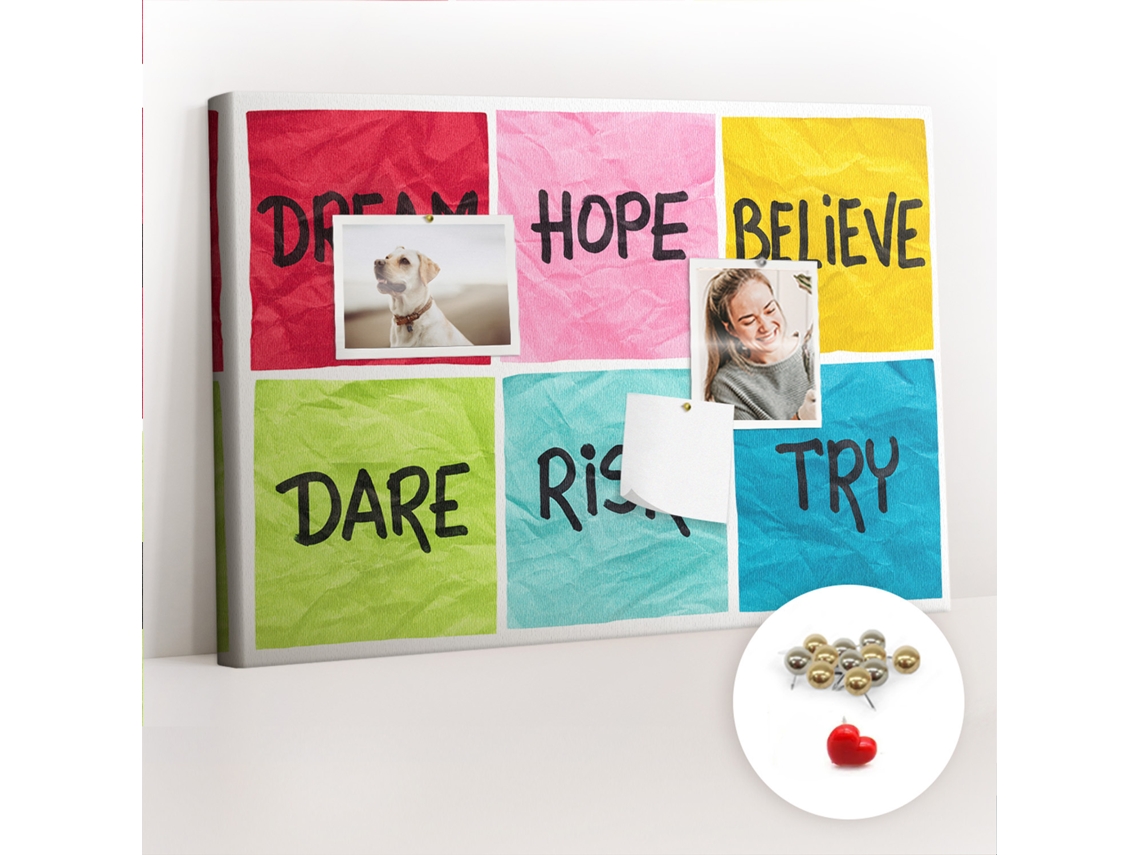 Painel De Cortiça Para Parede Quadro Motivacional Para O Escritório Espelharte (60x40 Cm)