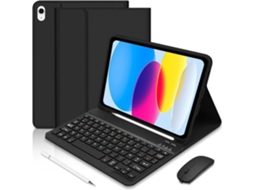 Teclado Coque, Booling, Para Ipad A16-11"-couro Pu, Bluetooth, Caneta E Mouse Incluídos