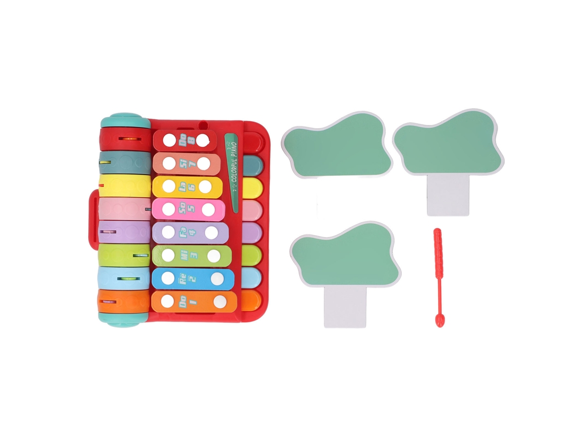 Mali piano de Batida Manual Portátil para Bebê Brinquedo Musical Educacional Infantil Vermelho