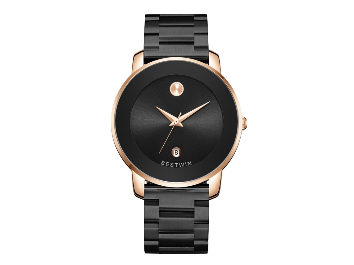 Relógio de Quartzo Masculino MDUG (rosa e Preto)