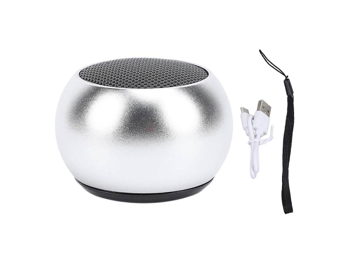 Mini Alto Falante Bt Alto Volume Som Estéreo Sem Fio 300mah Alto Falante Pequeno Portátil Para Ambientes Externos Prata Yunzii