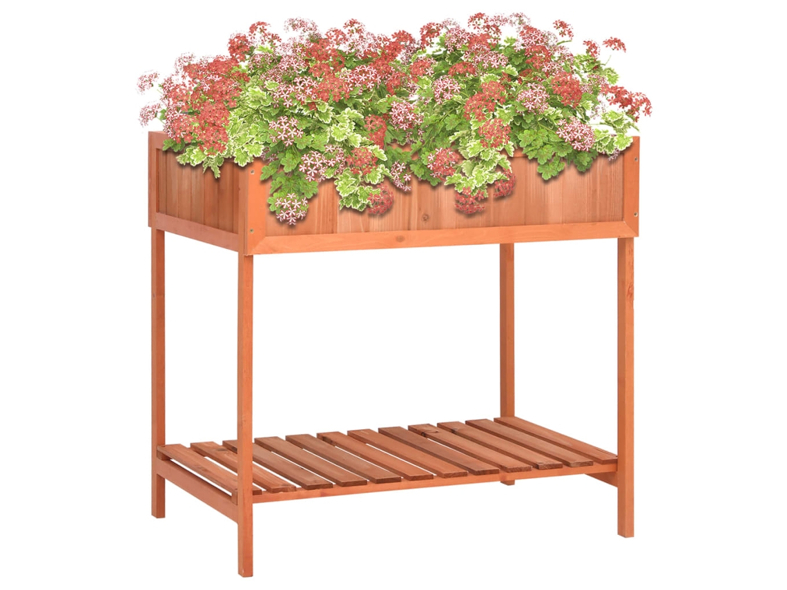 Vidaxl Floreira Para Ervas Aromáticas 80x60x80 Cm Abeto Maciço