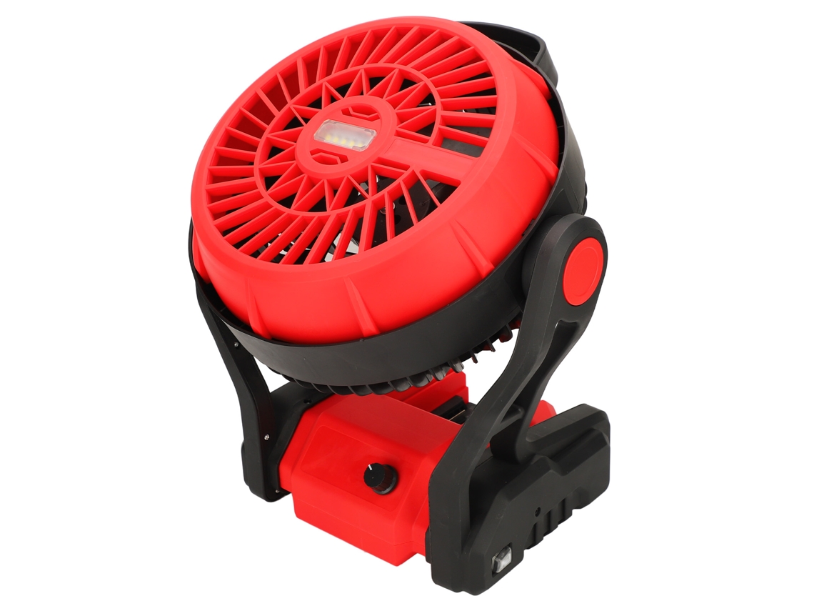 Laxiscreed Ventilador De Obra Com Regulação De 270° E Luz Led Para Obra