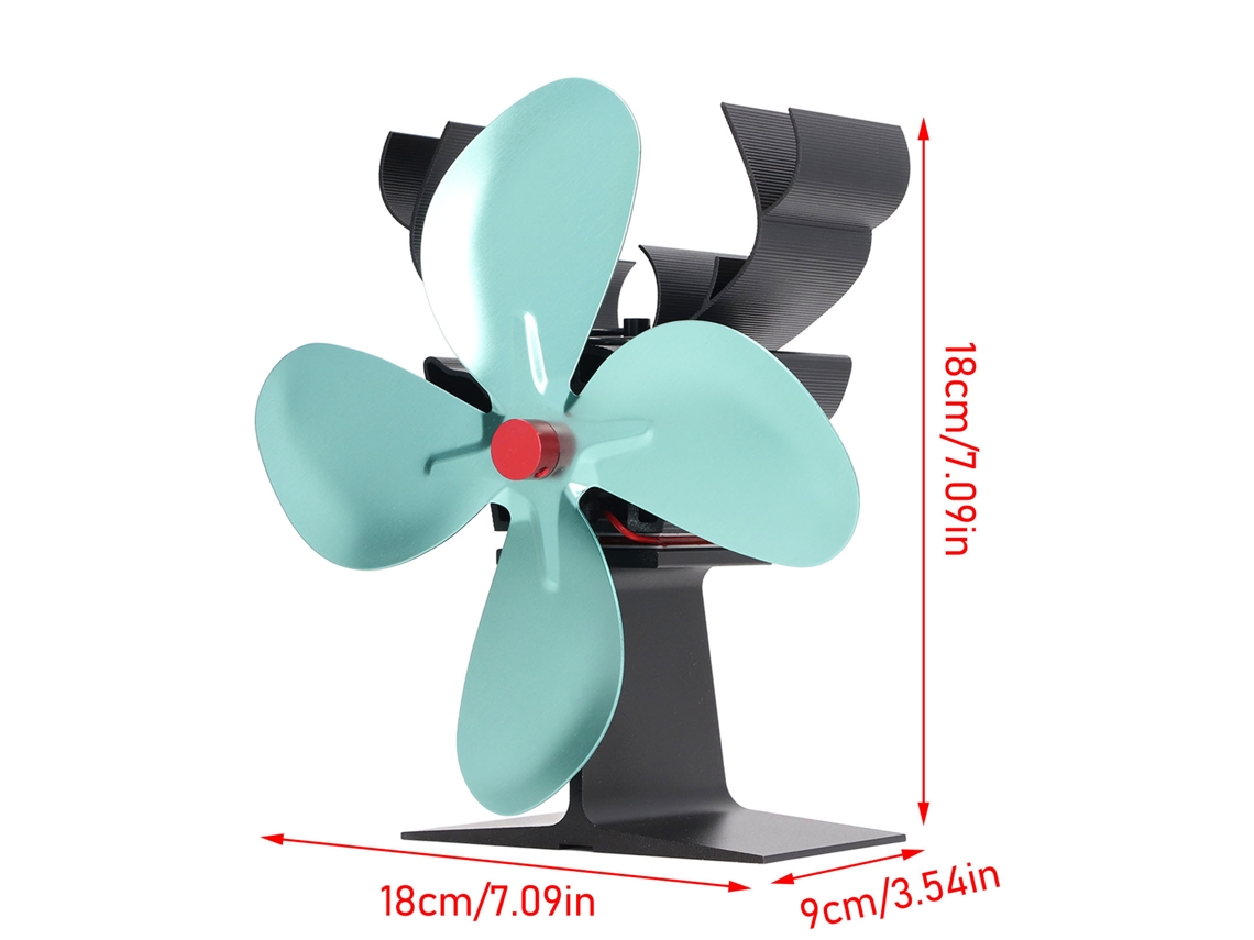 Laxiscreed Ventilador De Lareira Com Design Natalício, Metal, Quatro Pás E Motor Único