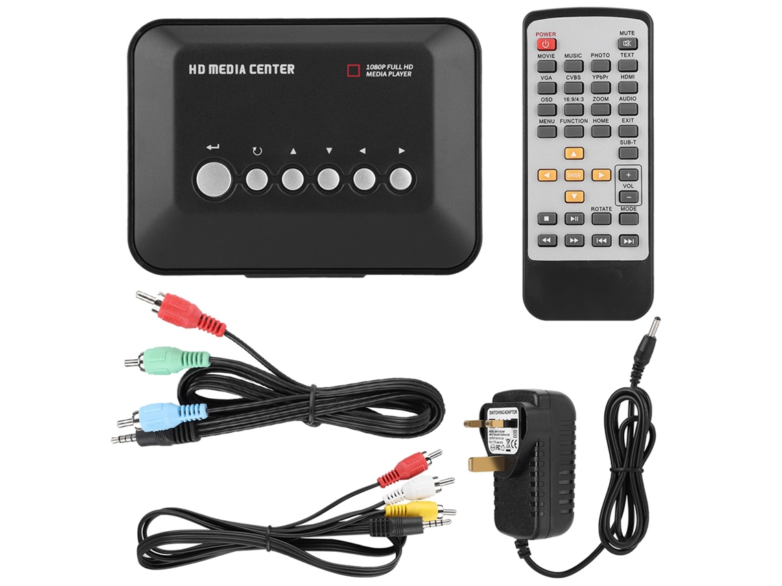 Reprodutor de Mídia HDMI 1080p Mini com Leitor de Cartão SD e Reprodução Loop | S/MARCA
