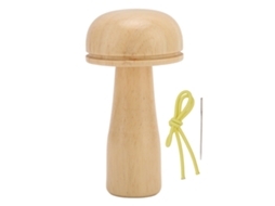 Kit de Cogumelo de Remendo com Agulha de Madeira Removível para Costura, Tricô e Bordado Diy AQUAFORGE