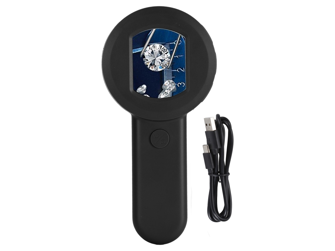 Microscópio Mali digital portátil 16MP com tela e LED | S/MARCA