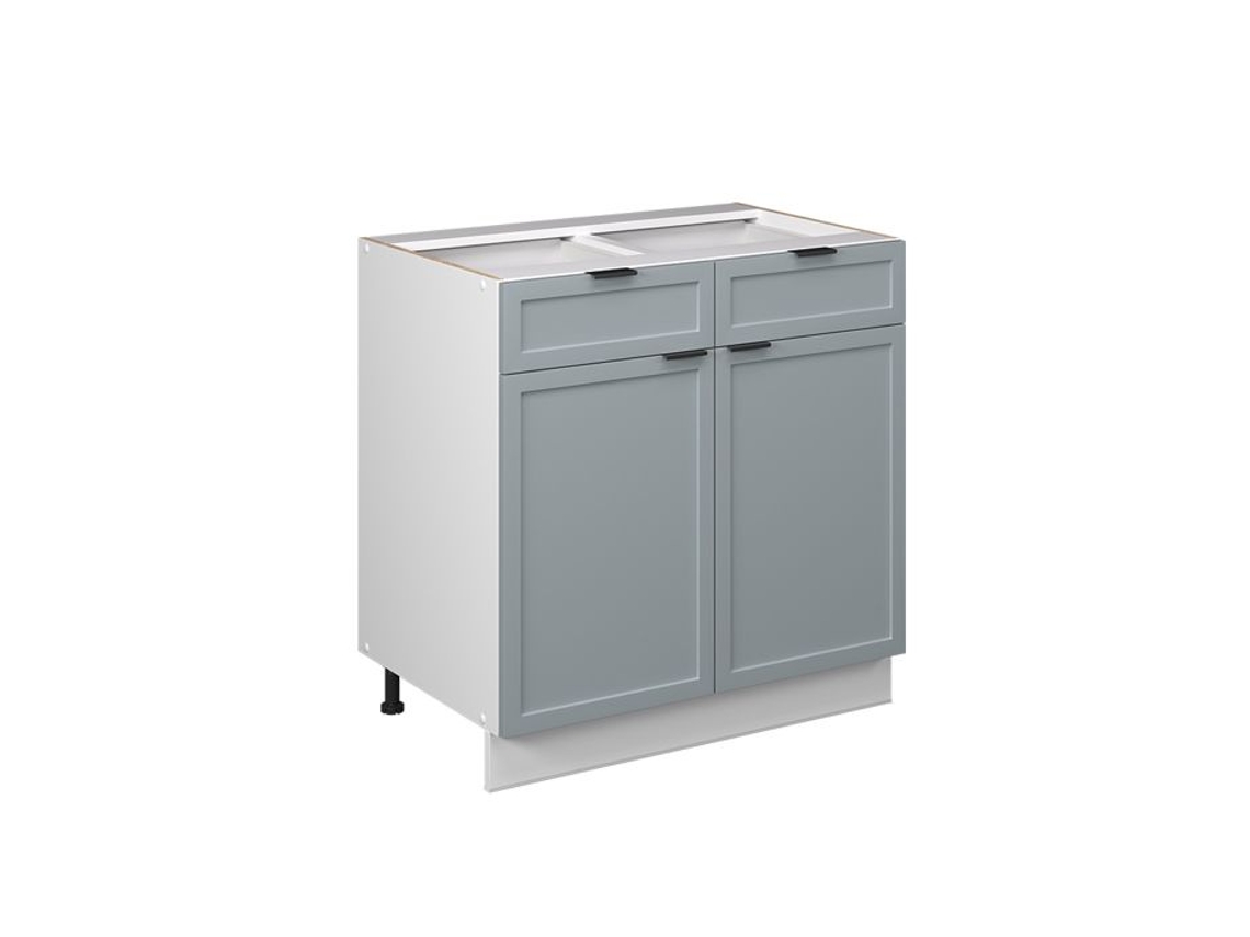 Móveis de cozinha Fame-Line, 80cm sem PT, Azul claro-cinza, Branco, VICCO