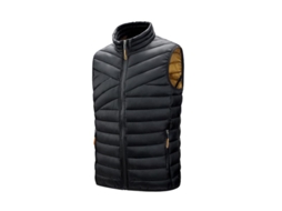 2026-chaleco De Plumas Para Hombre, Ligero Y Caliente, Chaqueta Sin Mangas Para Invierno 2xl Negro