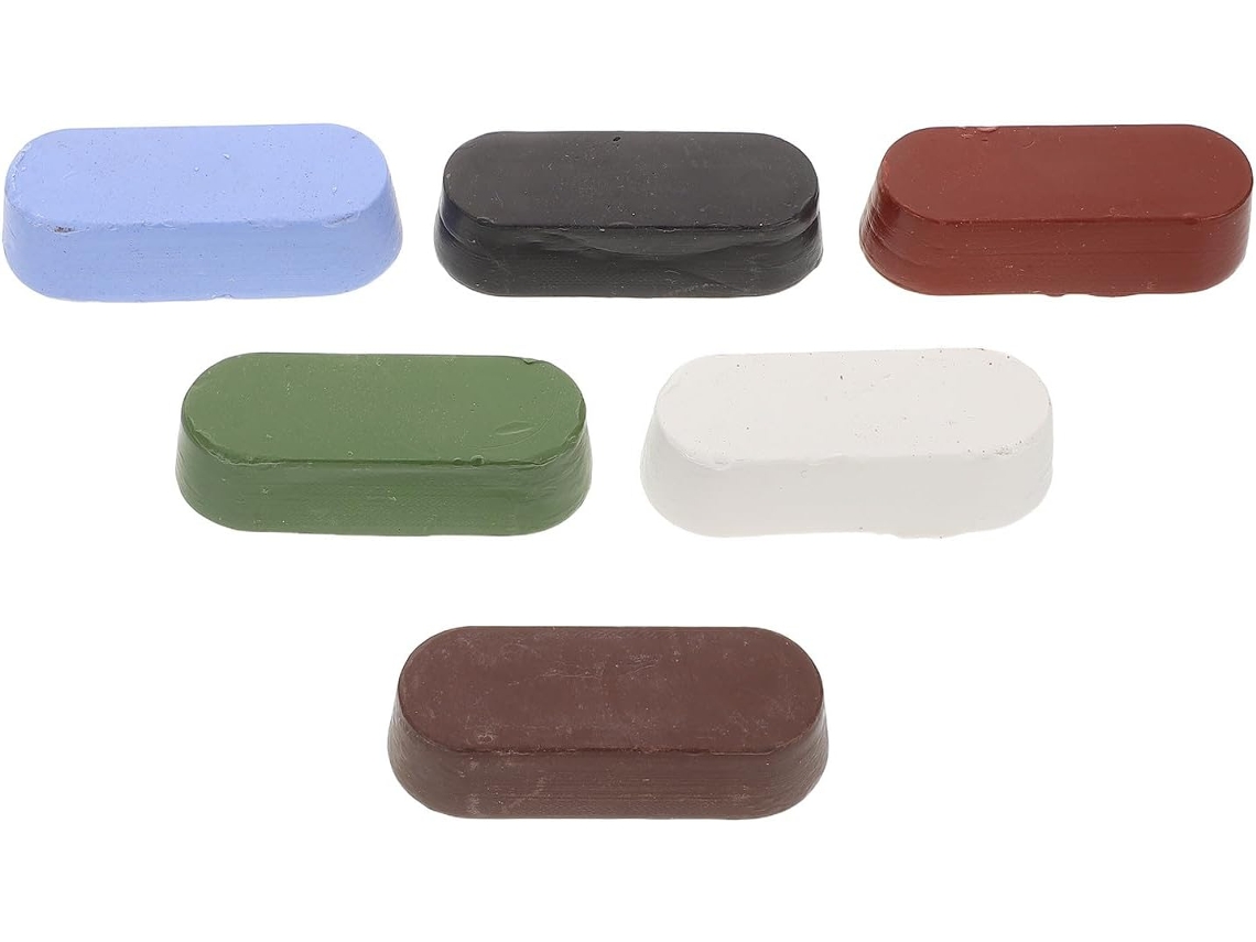 Kit De Polimento Metais Com 6 Peças E Pasta Cera Para Aço Inoxidável
