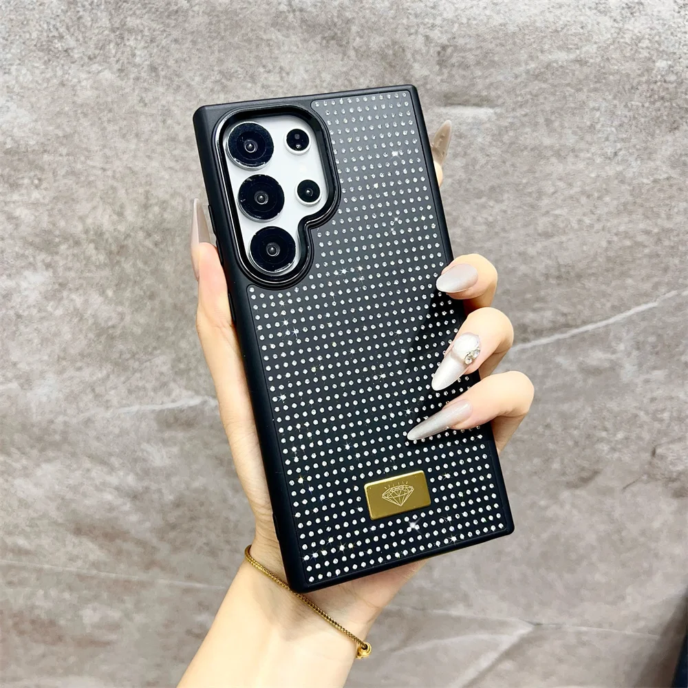 (samsung S22 Plus, Preto) Capa De Celular Com Glitter De Diamante Para Meninas