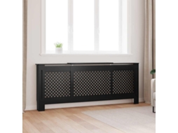 Vidaxl Cobertura De Radiador Mdf 205 Cm Preto