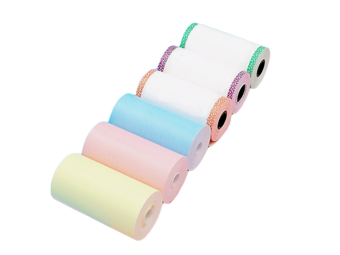 Rolo Papel Térmico Colorido 57x30 6pcs
