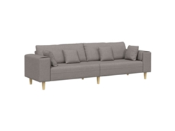 Sofá com Almofada Cinzento Acastanhado 250x77x76 Cm Tecido MAISON EXCLUSIVE