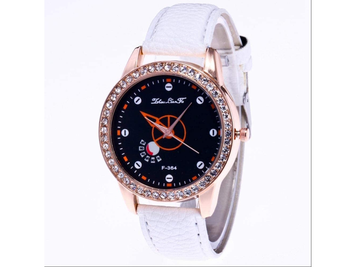 Reloj De Pulsera De Cuarzo Unisex Con Piedras Strass Zhoulianfa (blanco)