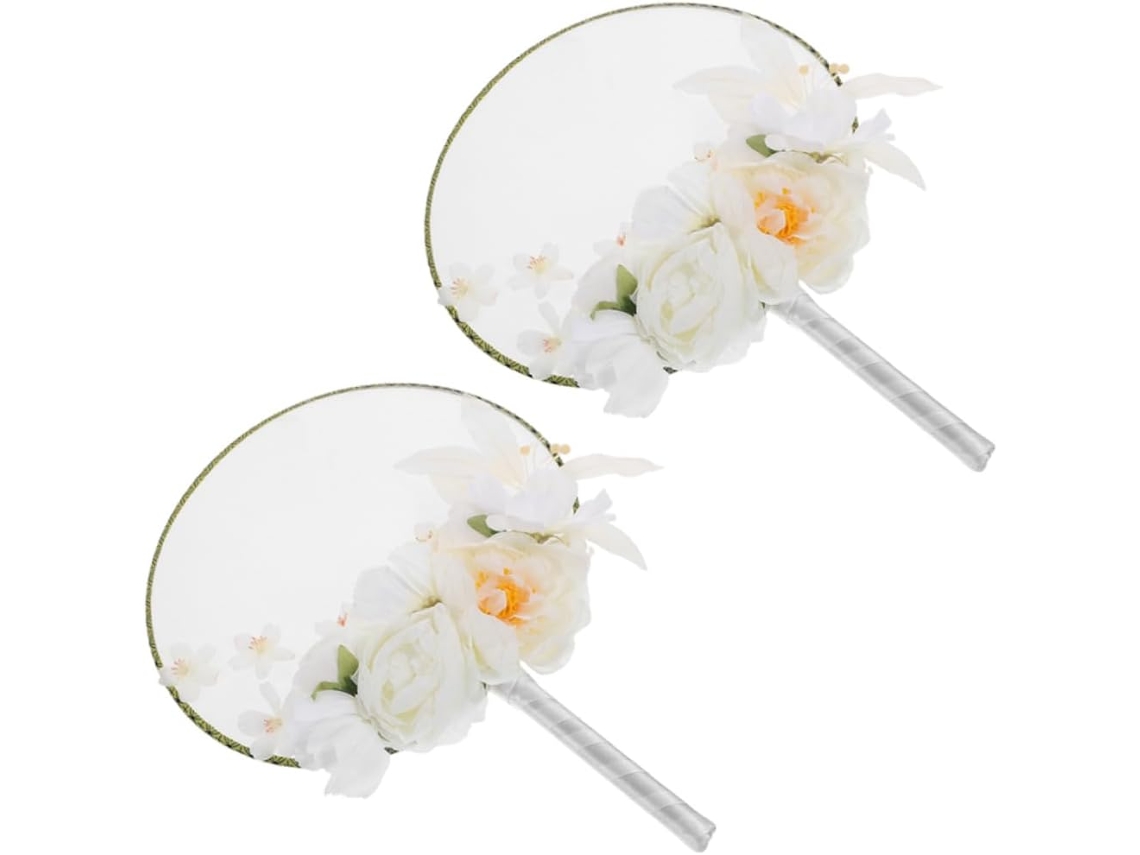 Conjunto De 2 Leques Decorativos Redondos Com Borlas E Ornamentos Para Cosplay, Decoração De Apresen Gokoco