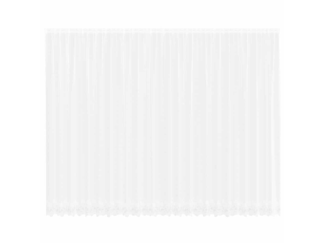 Conjunto 1 Cortina De Renda Vidaxl Branco Poliéster (300 X 600 Cm)