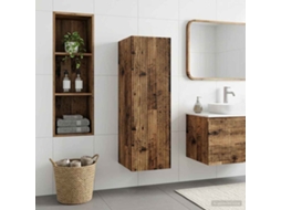 Vidaxl Gabinete De Banheiro Suspenso Madeira Antiga 33 X 34,5 X 100 Cm