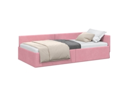 Conjunto 1 Estrutura De Cama De Dia Vidaxl Rosa Veludo (80 Cm X 200 Cm)