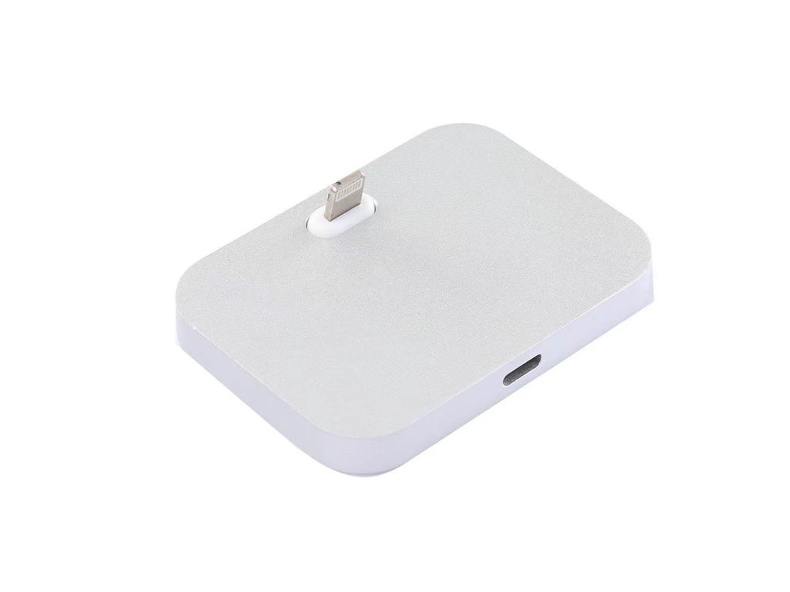 Estação de Ancoragem YIZHOOD para Celular Apple Suporte de Carregador de Telefone com Suporte de Carregamento para Desktop Prata