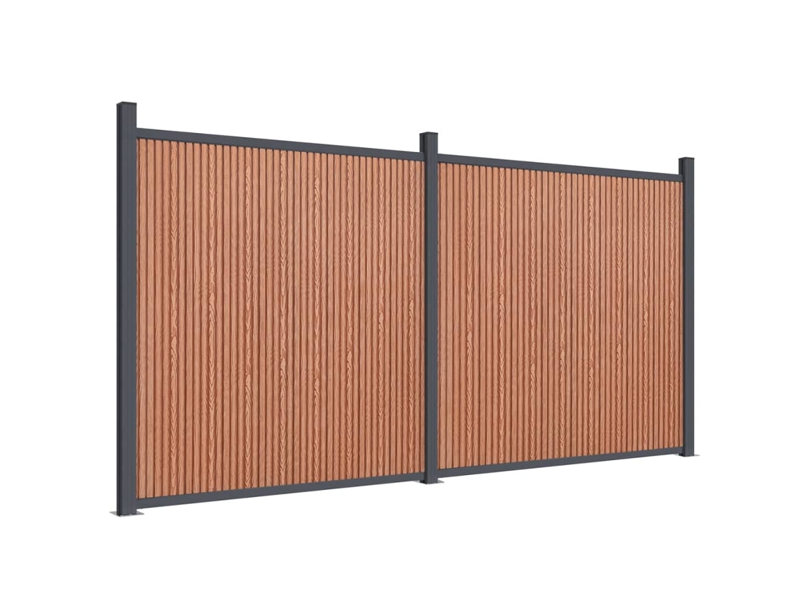 Painel de vedação VIDAXL Marrom WPC (353x186 cm)